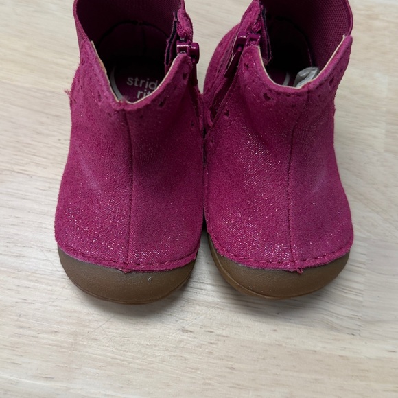 New! Stride Rite sparkly pink zip leather boots - Picture 5 of 6